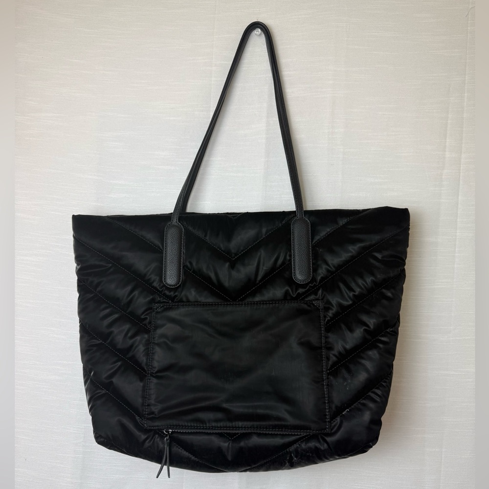 Antonio Melani Black Quilted Penelope Nylon Tote - Picture 2 of 5